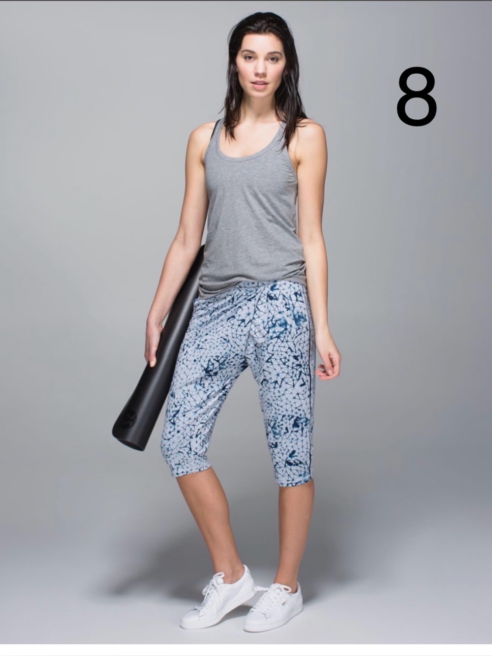 Lululemon womens Retreat Yogi Crop Star Crushed Silver Fox Deep Navy